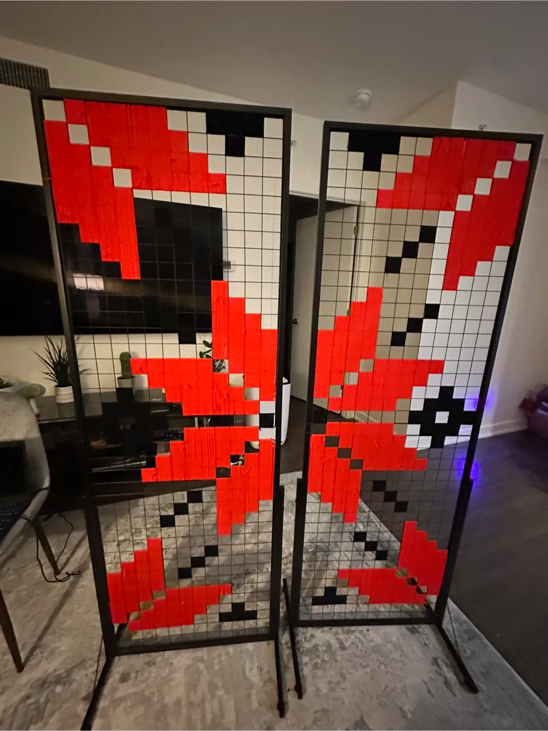 Decorative Stands (2) - Red/Black for RENT. image indicator(3)