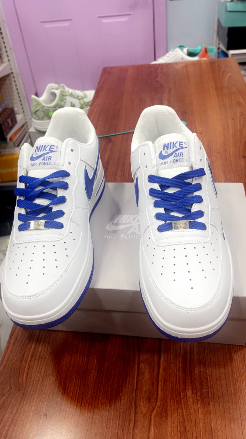 Nike Air Force 1 Fresh White/Blue Sneakers - photo 4