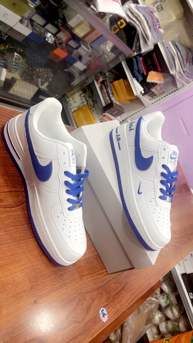 Nike Air Force 1 Fresh White/Blue Sneakers - photo 2