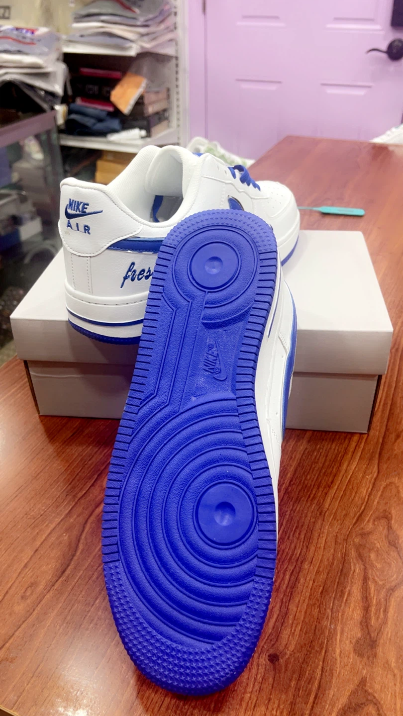 Nike Air Force 1 Fresh White/Blue Sneakers - photo 5