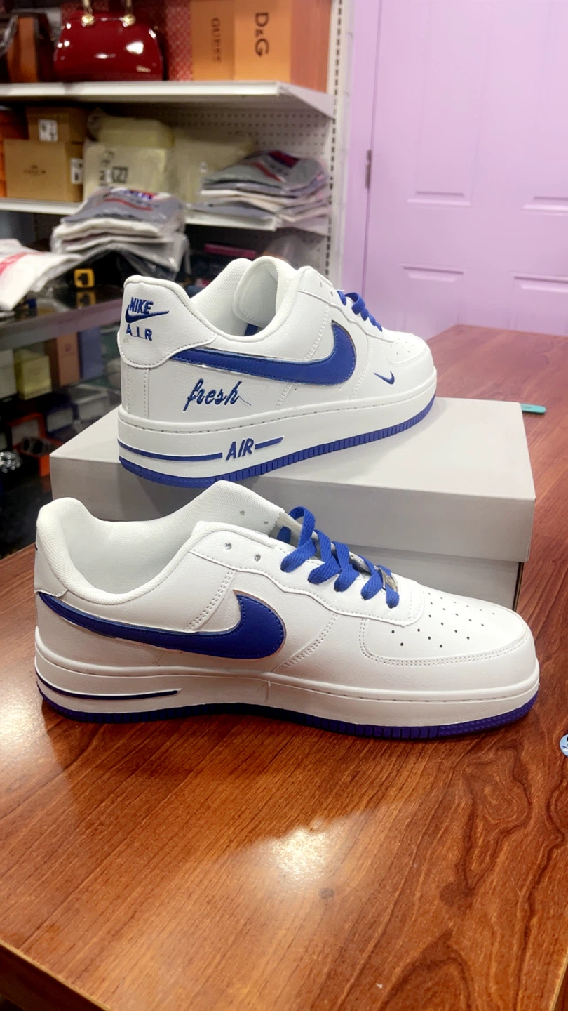Nike Air Force 1 Fresh White/Blue Sneakers - photo 3