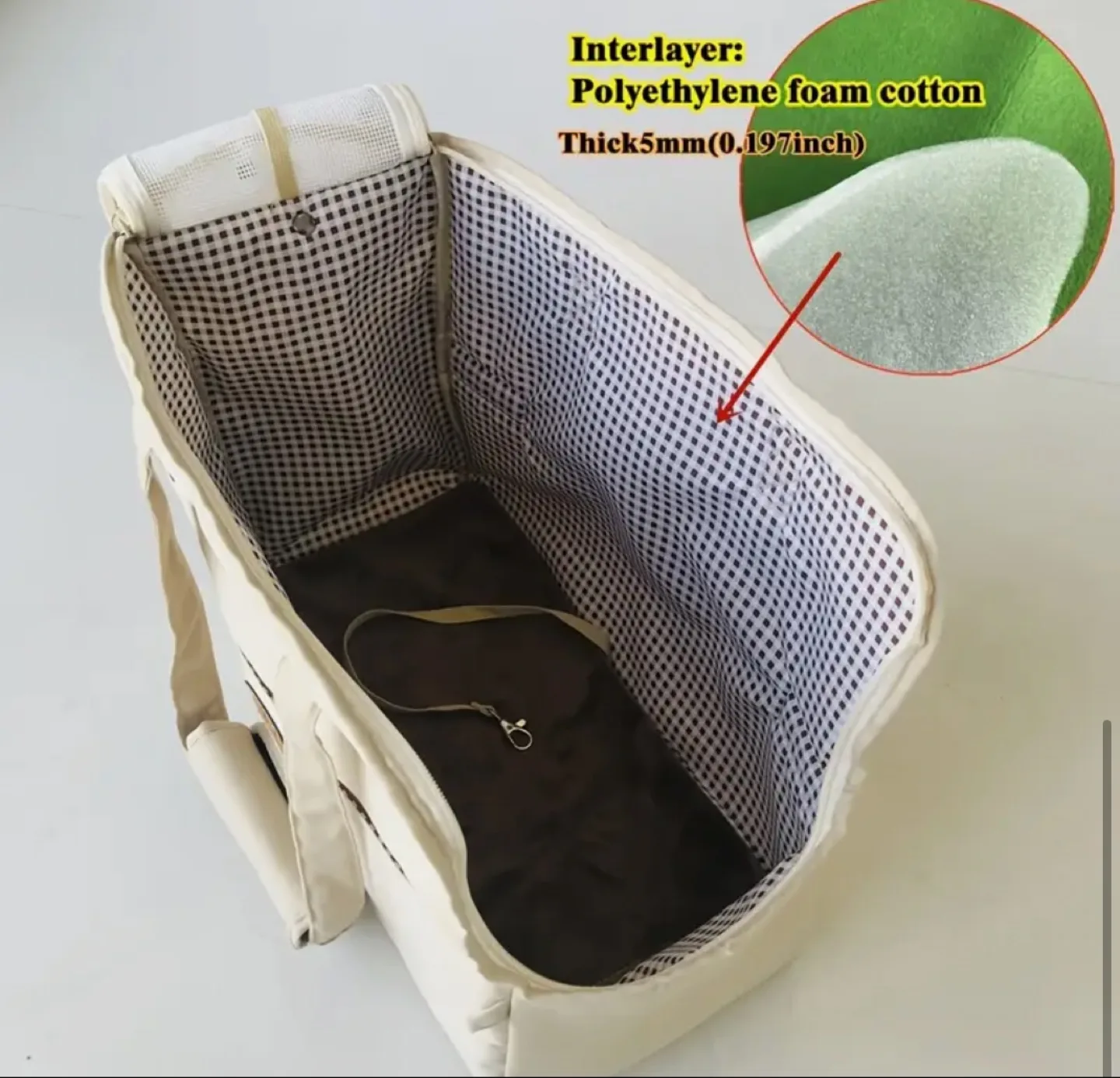 Pet Carrier Bag - Beige & Brown image indicator(3)