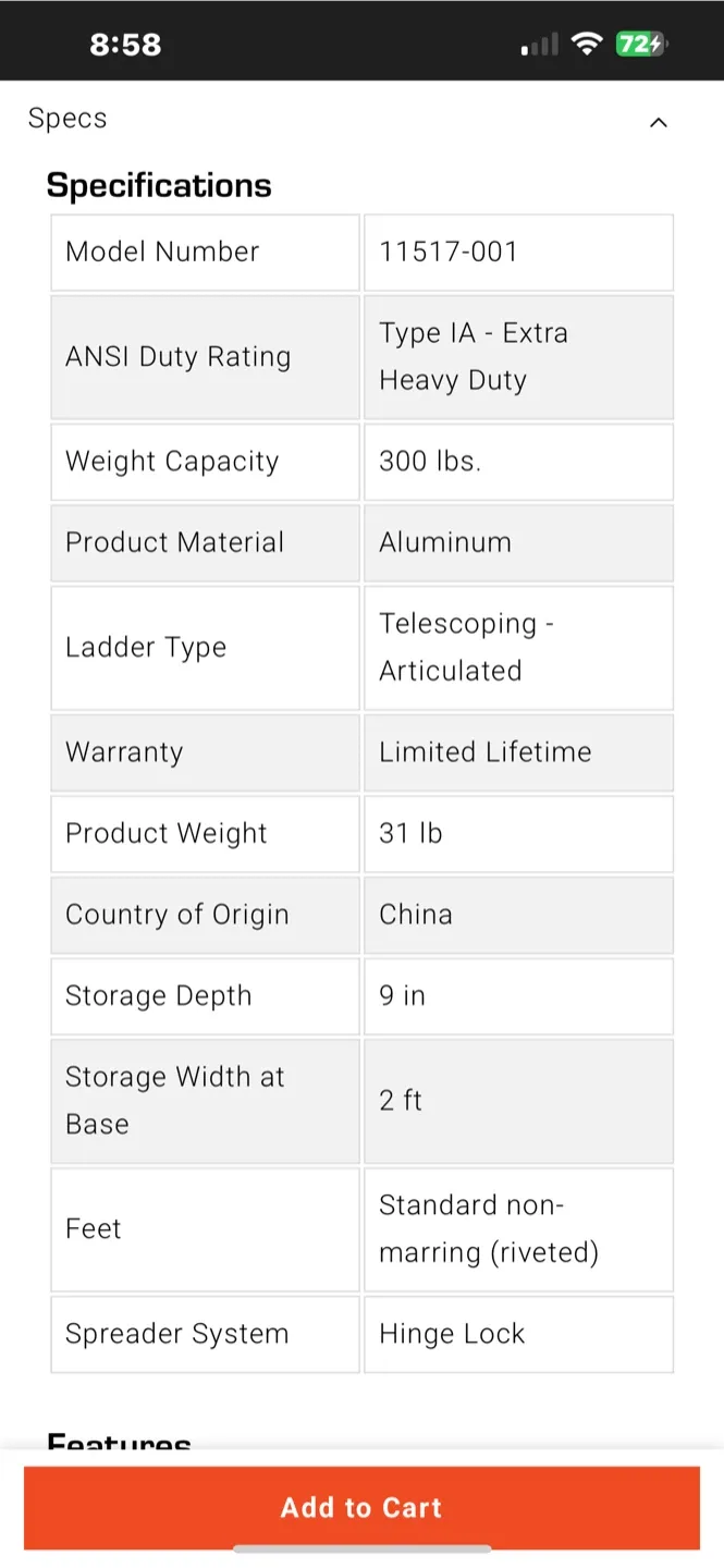 Little Giant MegaLite Ladder 17 ft image indicator(2)