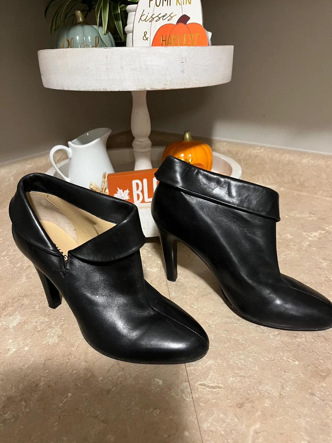 Michael Michael Kors Black Leather Booties image indicator(2)