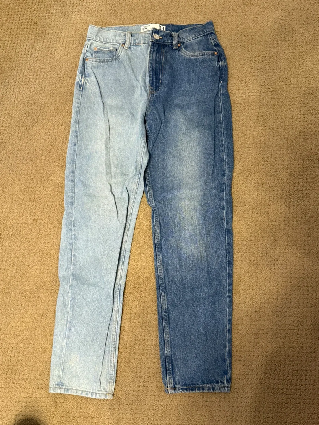 Refuge Denim Mom Jeans - Two-Tone thumbnail