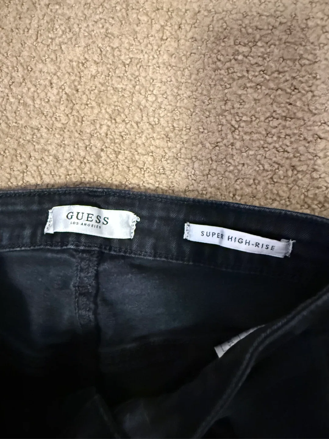 Guess Super High-Rise Black Jeans image indicator(3)