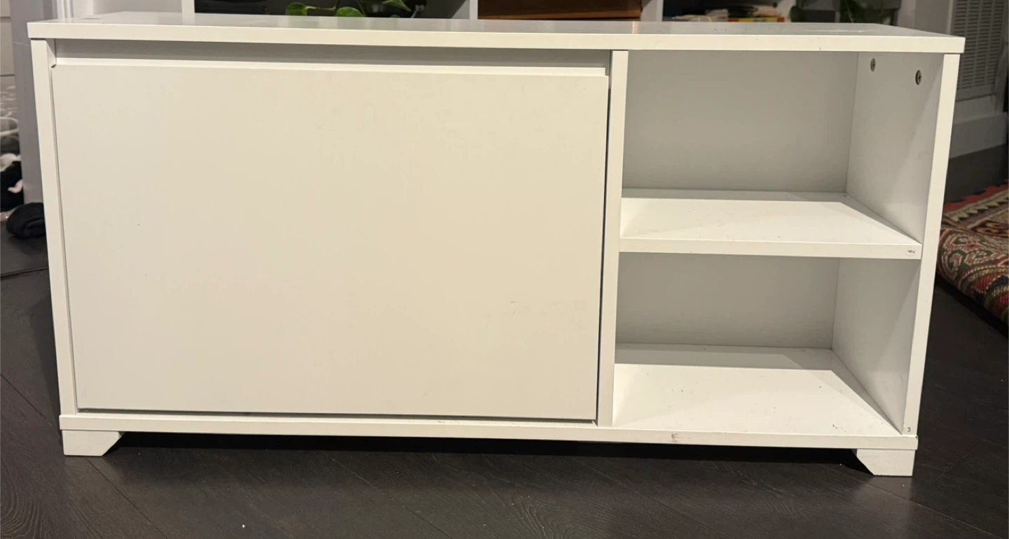 White Shoe Cabinet/Storage Unit - photo 2