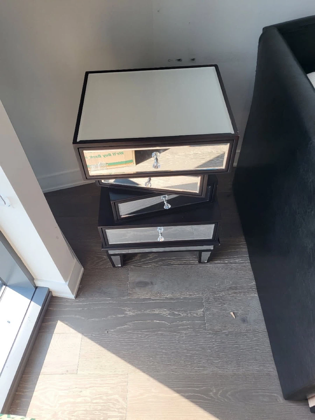 Mirrored Drawer Nightstand