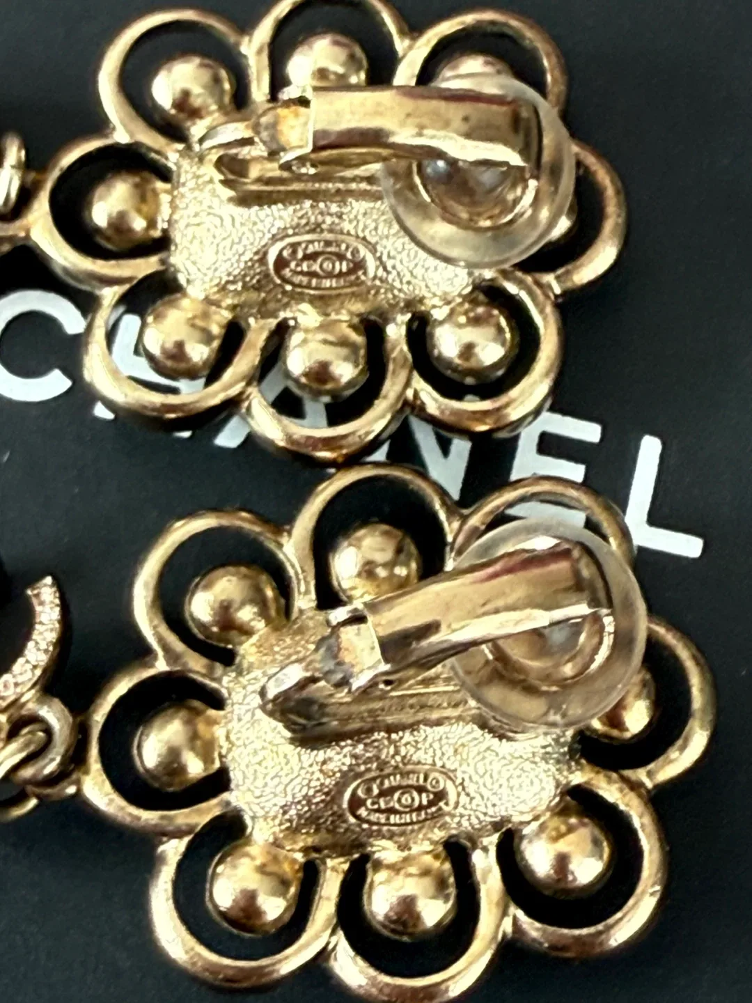 Chanel Earrings with Coral Stone image indicator(3)