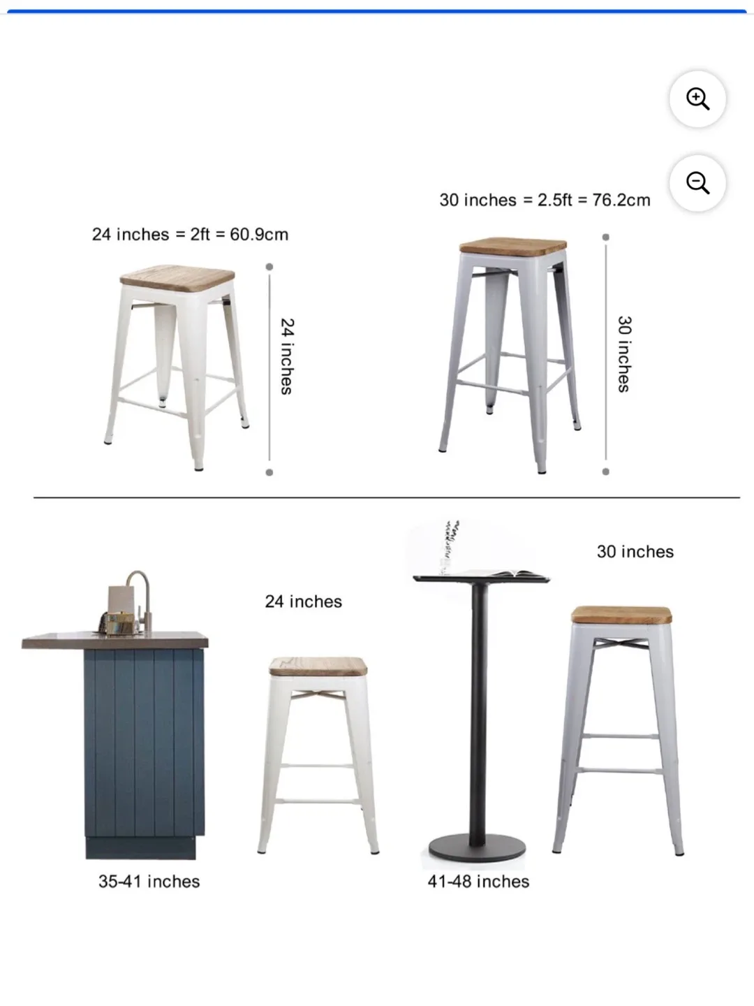 Set of 2 Tolix Style Bar Stools image indicator(2)