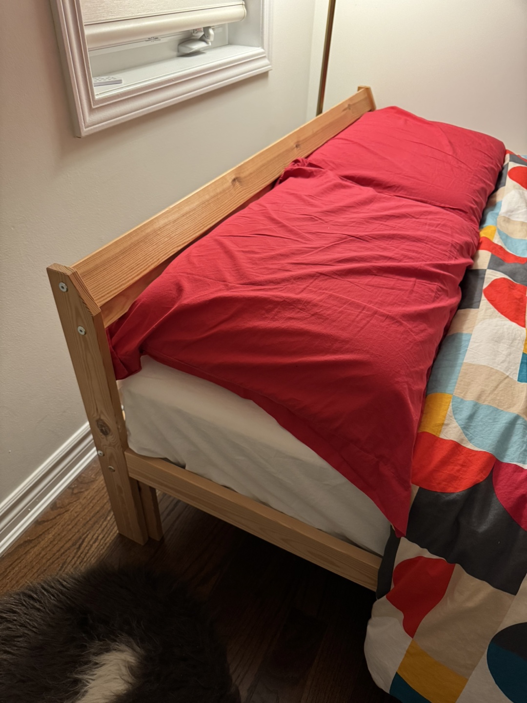 IKEA Double Bed Frame + Mattress (URGENT - MOVING OUT) - photo 2