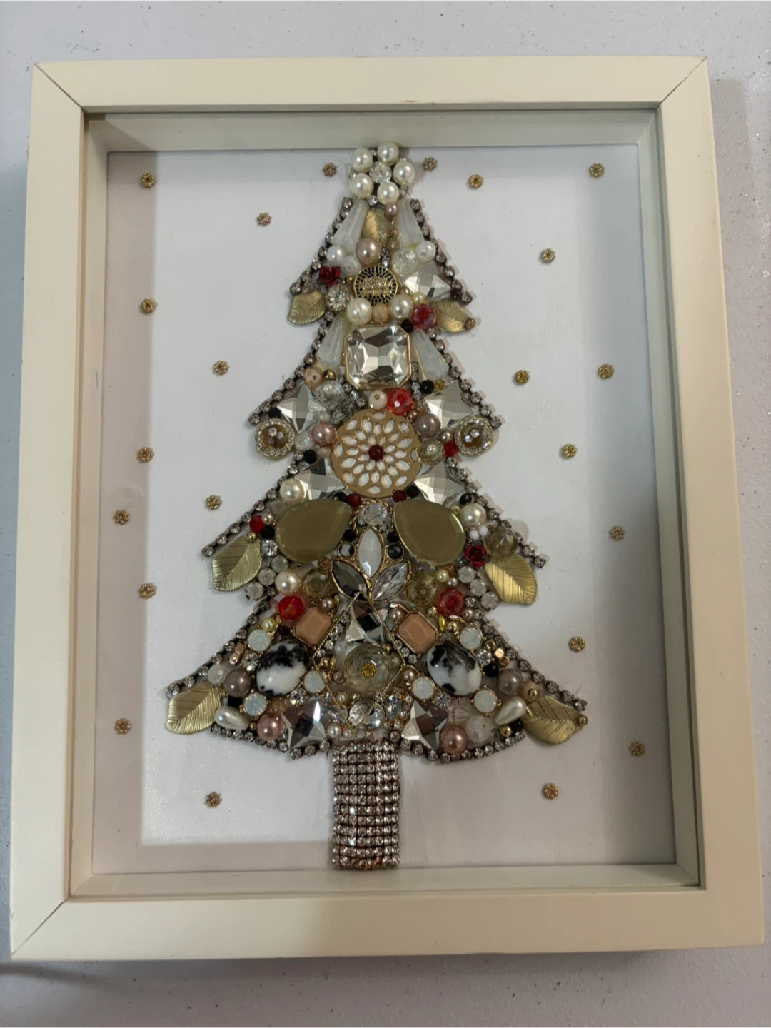 Framed Jeweled Christmas Tree Wall Art - photo 3