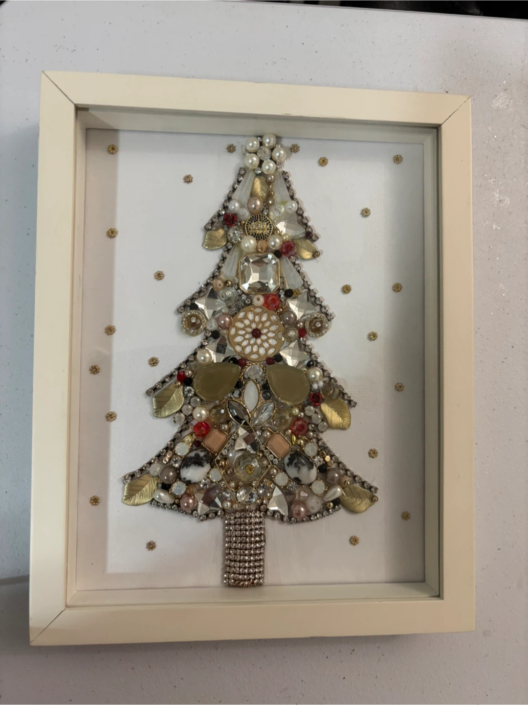 Framed Jeweled Christmas Tree Wall Art - photo 2
