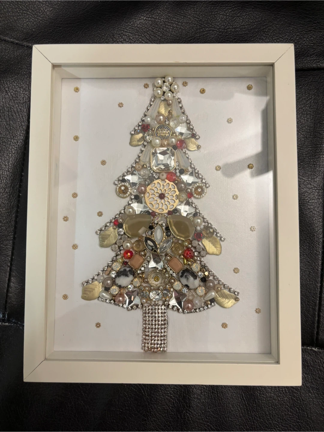 Framed Jeweled Christmas Tree Wall Art - photo 4