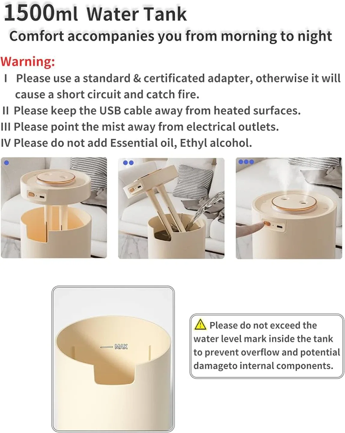 Brand new Portable Small Humidifier image indicator(7)