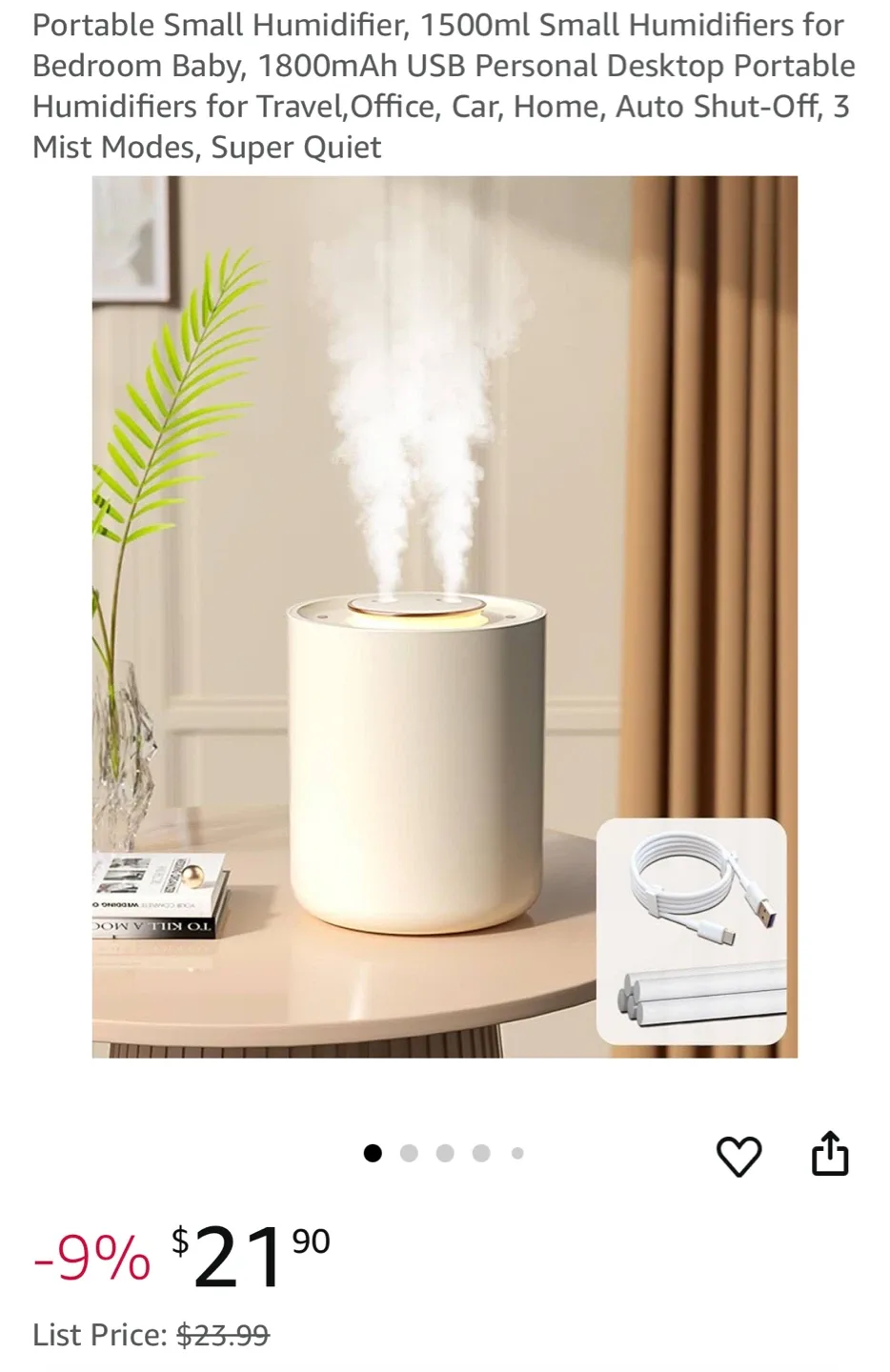 Brand new Portable Small Humidifier image indicator(10)