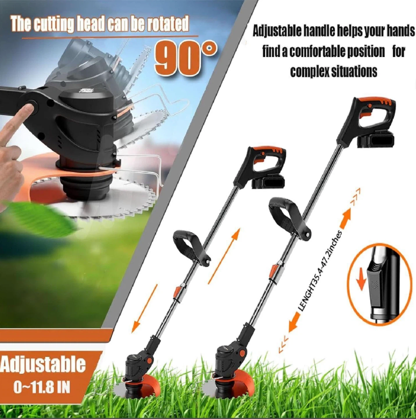 21V Cordless Grass Trimmer/Edger Kit - New - photo 2