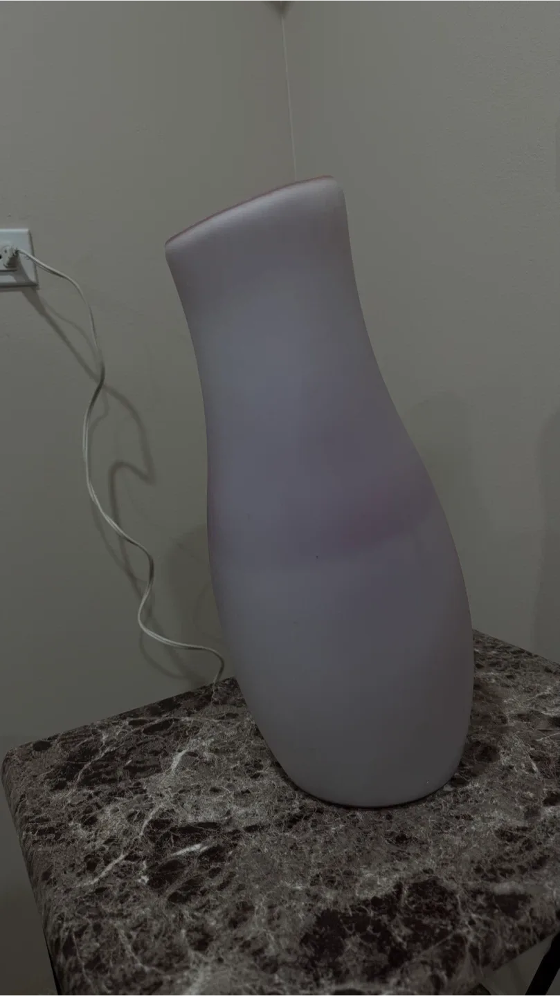 White & Red Accent Table Lamp thumbnail