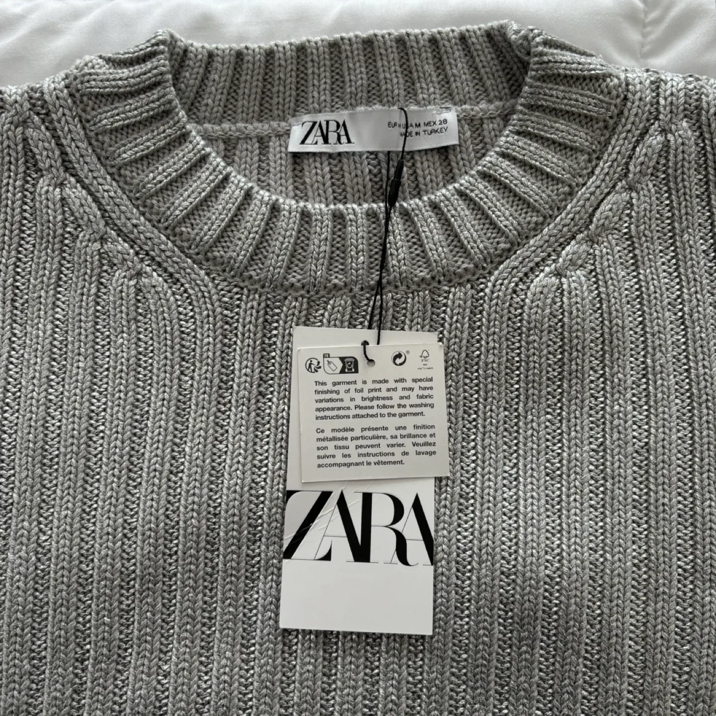 Zara Ribbed Metallic Sweater image indicator(3)