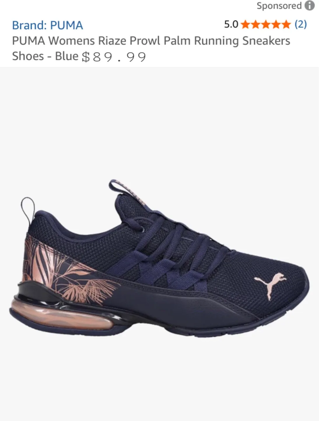 PUMA Riaze Prowl Palm Running Sneakers - Blue image indicator(4)