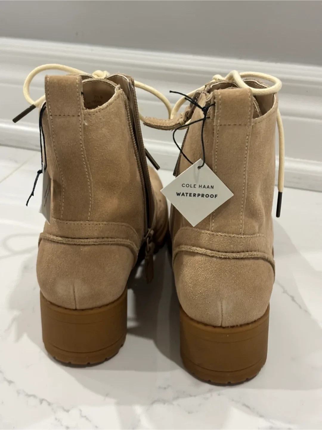 NEW Cole Haan Waterproof Combat Boots - Size 7.5 image indicator(4)