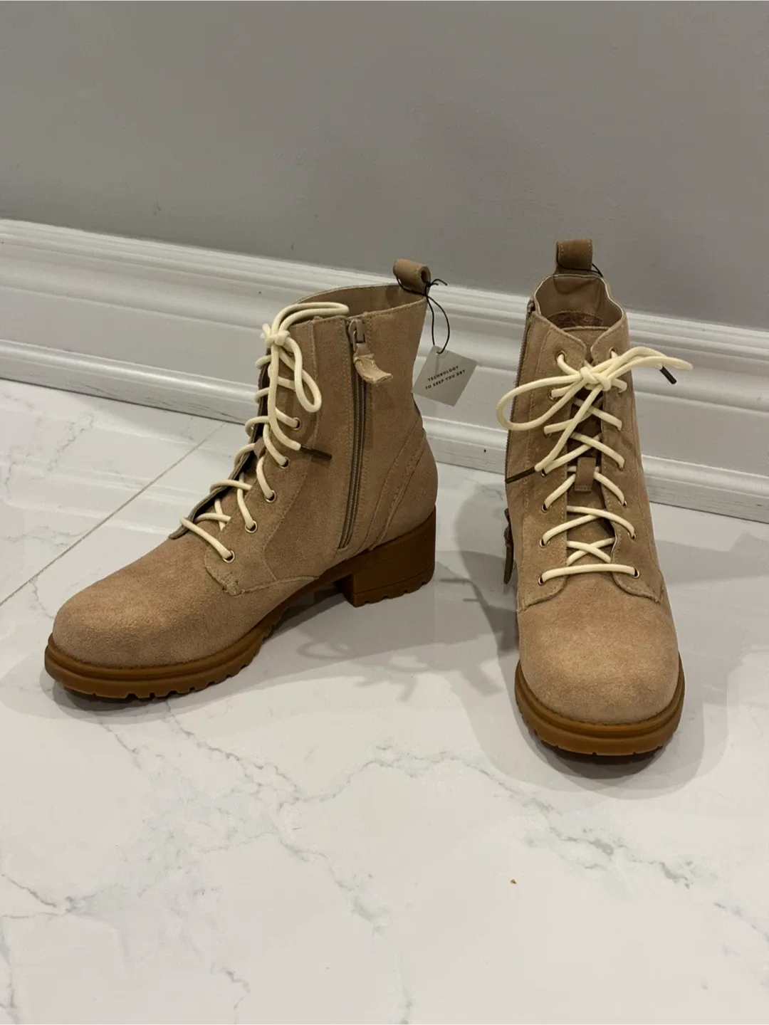 NEW Cole Haan Waterproof Combat Boots - Size 7.5 image indicator(2)