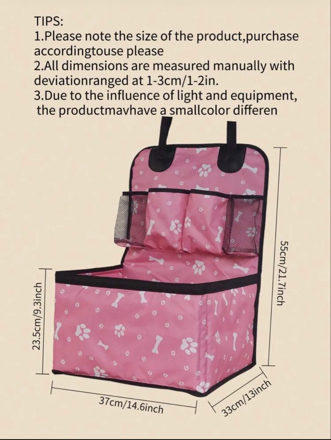 Pink Pet Car Seat Carrier image indicator(5)