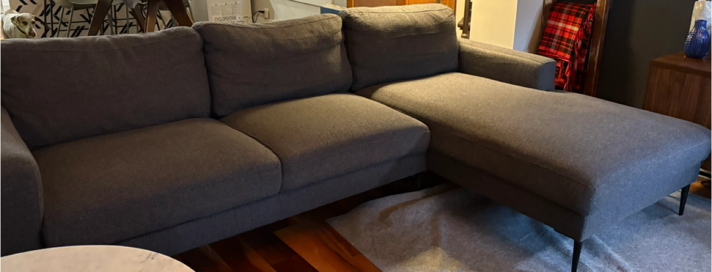 Structube Teresa Modern Right-Facing Sectional Sofa - Charcoal - photo 3