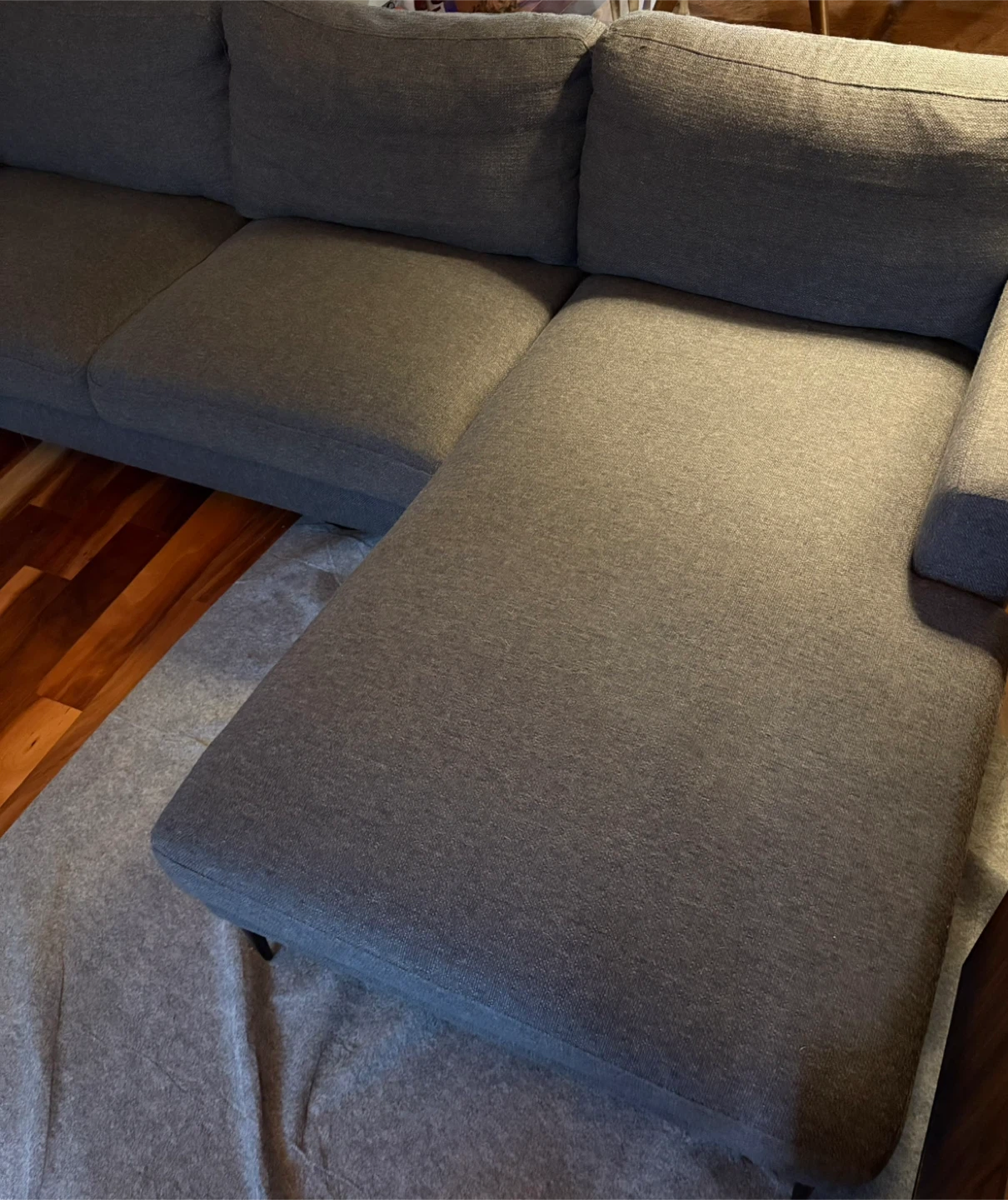 Structube Teresa Modern Right-Facing Sectional Sofa - Charcoal - photo 2