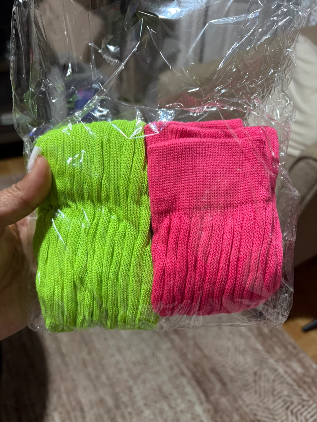 Pink & Green Leg Warmers - photo 3