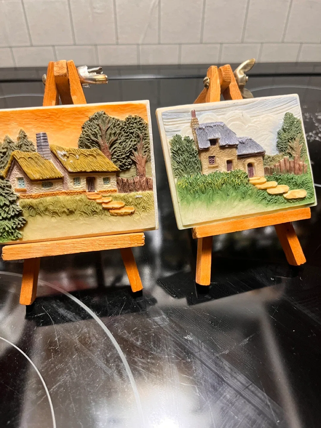 3 D Miniature Cottage Art on Easel image indicator(3)