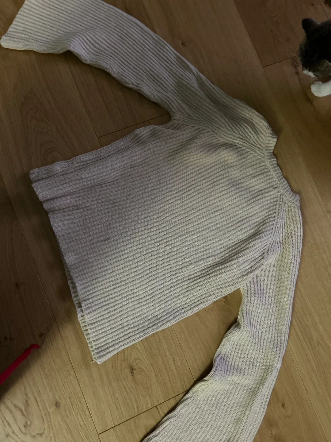 Forever 21 Cream Knit Sweater - Size L image indicator(3)