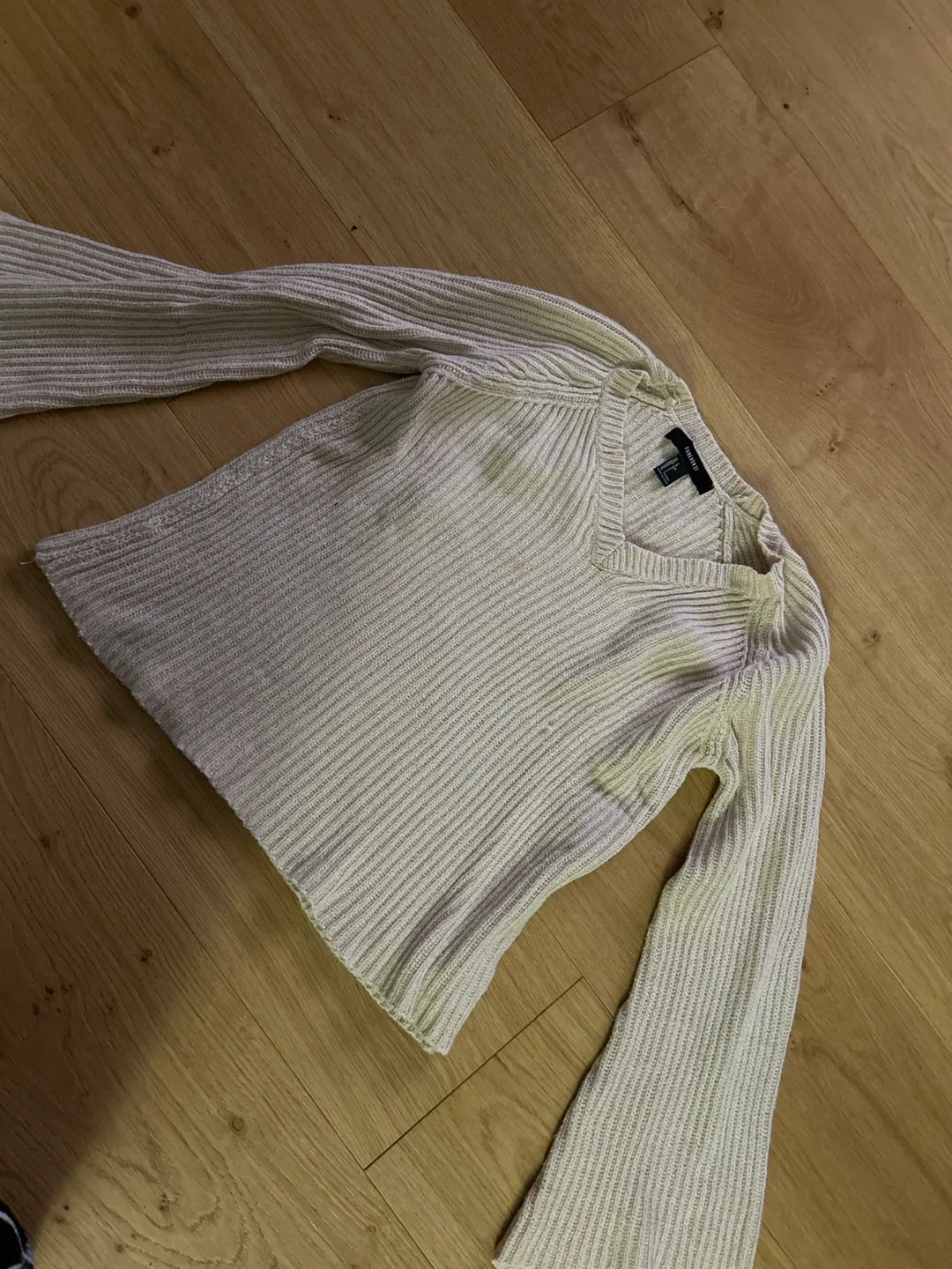 Forever 21 Cream Knit Sweater - Size L