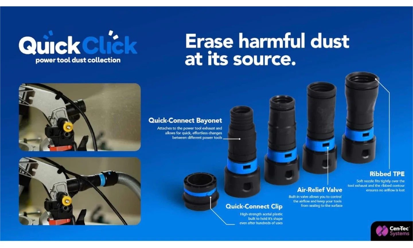 Quick Click 10 Ft. Hose for Home, Shop Vacuums Cen-Tec Systems image indicator(2)