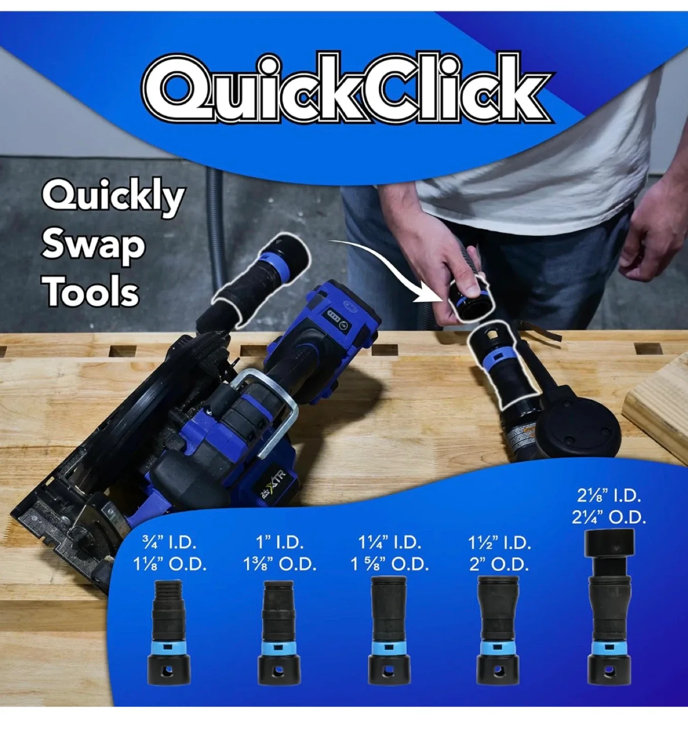 Quick Click 10 Ft. Hose for Home, Shop Vacuums Cen-Tec Systems image indicator(3)