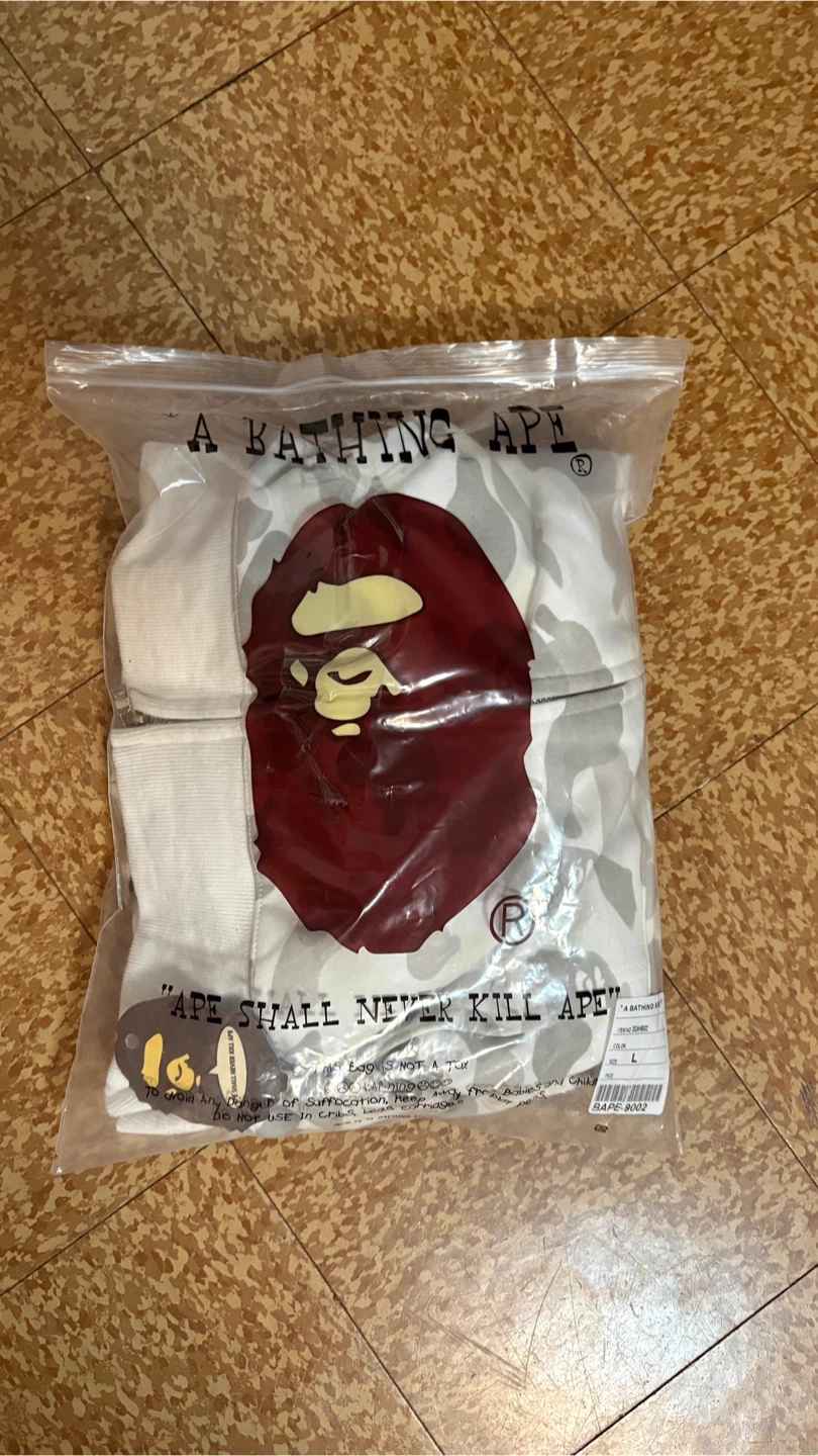 White BAPE hoodie