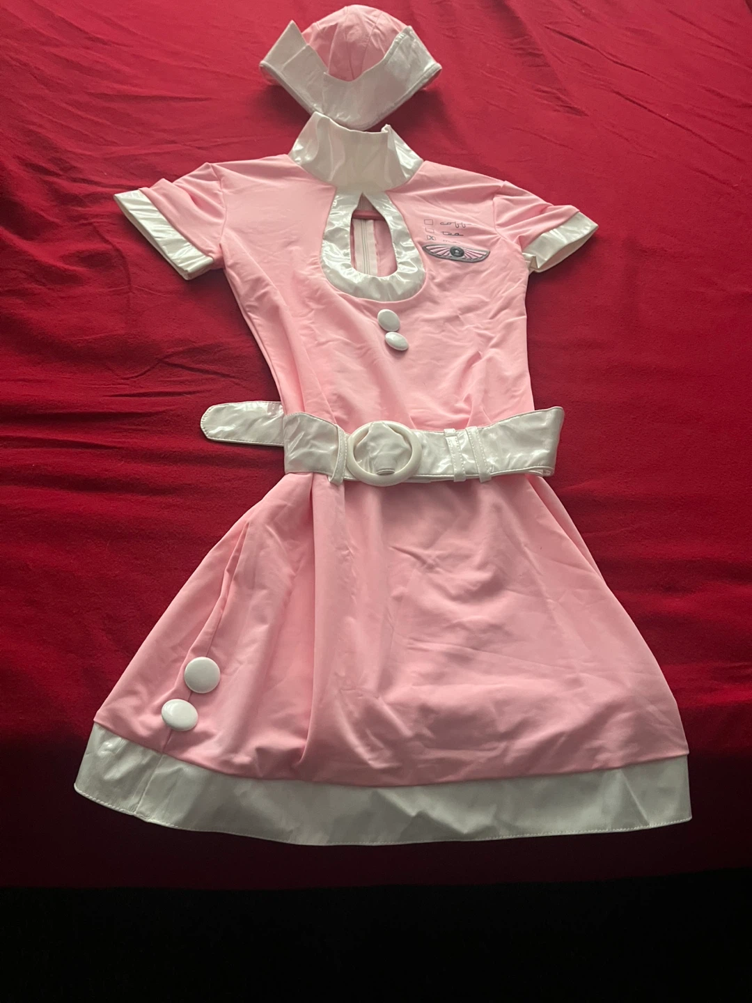 Pink Flight Attendant Costume