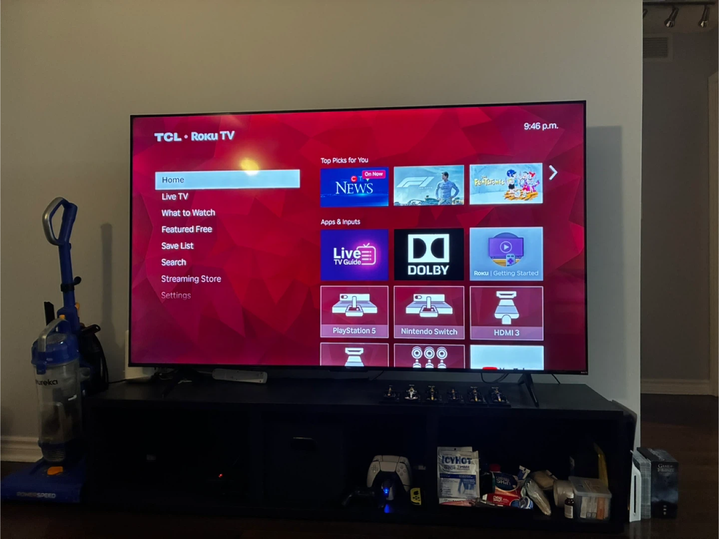 TCL Roku TV 75inch +TV Table