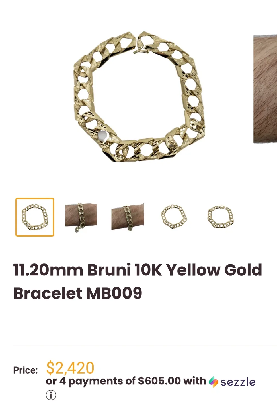 10K Yellow Gold Bracelet image indicator(4)