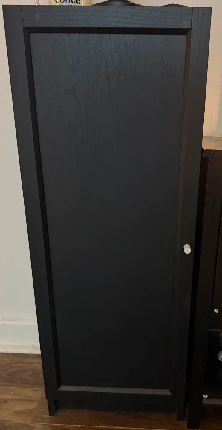 Set of 2 IKEA Black Cabinet with Door thumbnail