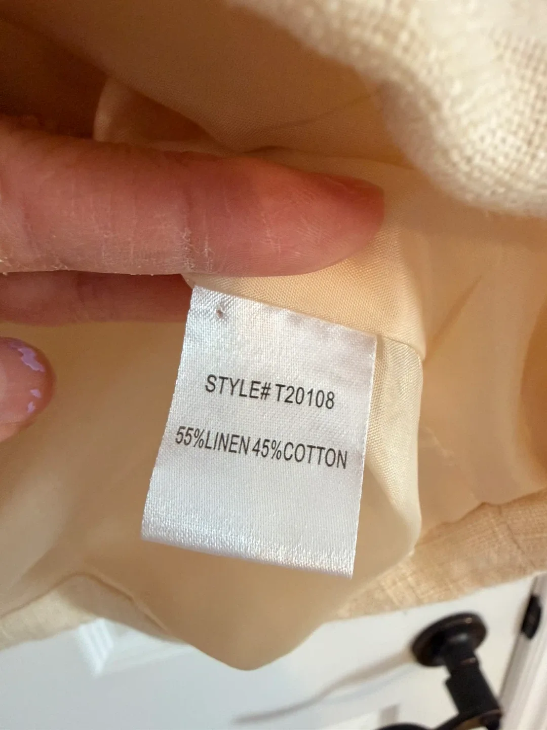 FREE with Purchase Beige Linen Blend Blazer - Size Small image indicator(4)