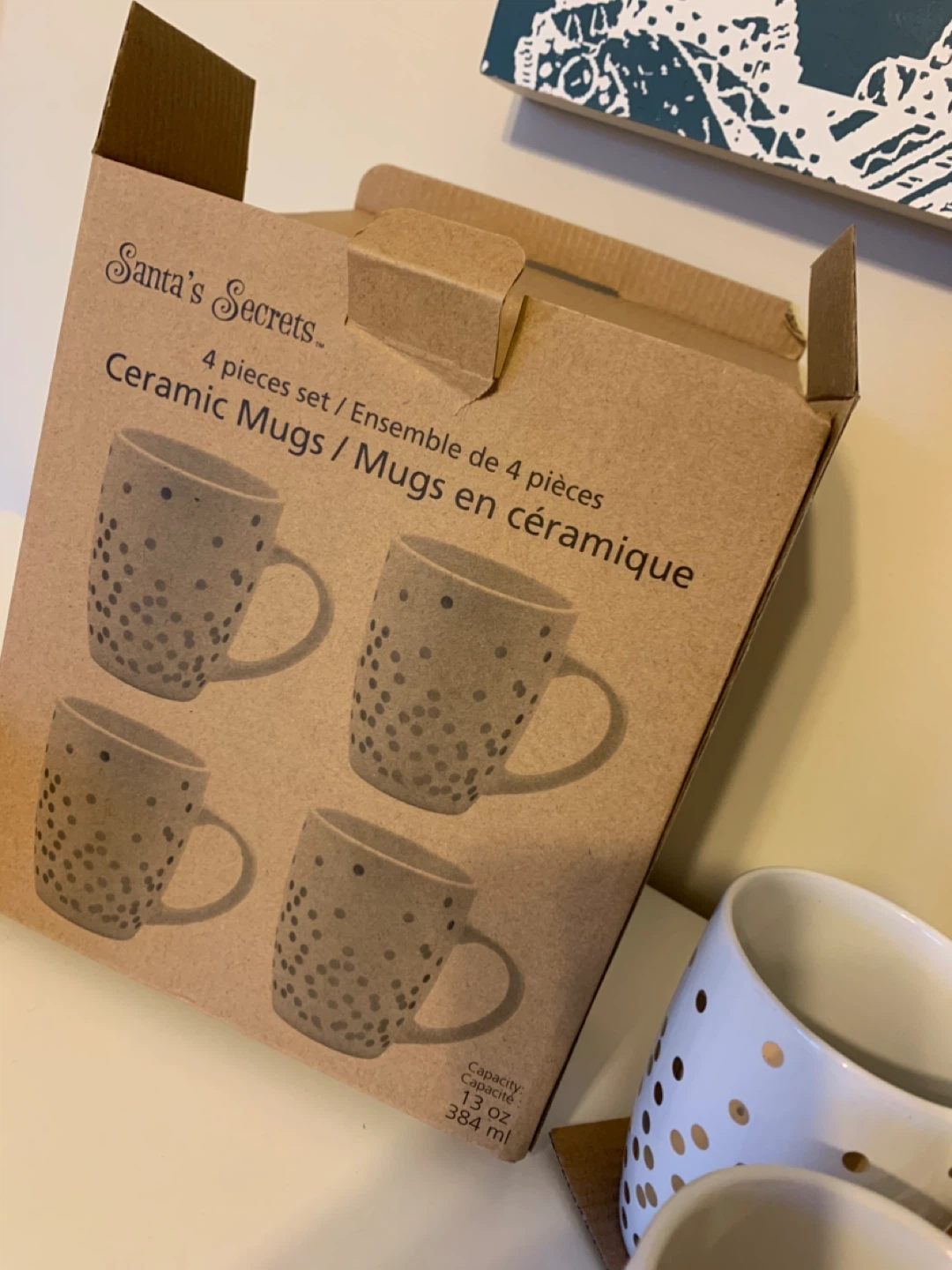 Santa's Secrets Ceramic Mugs - 4 Piece Set - photo 2