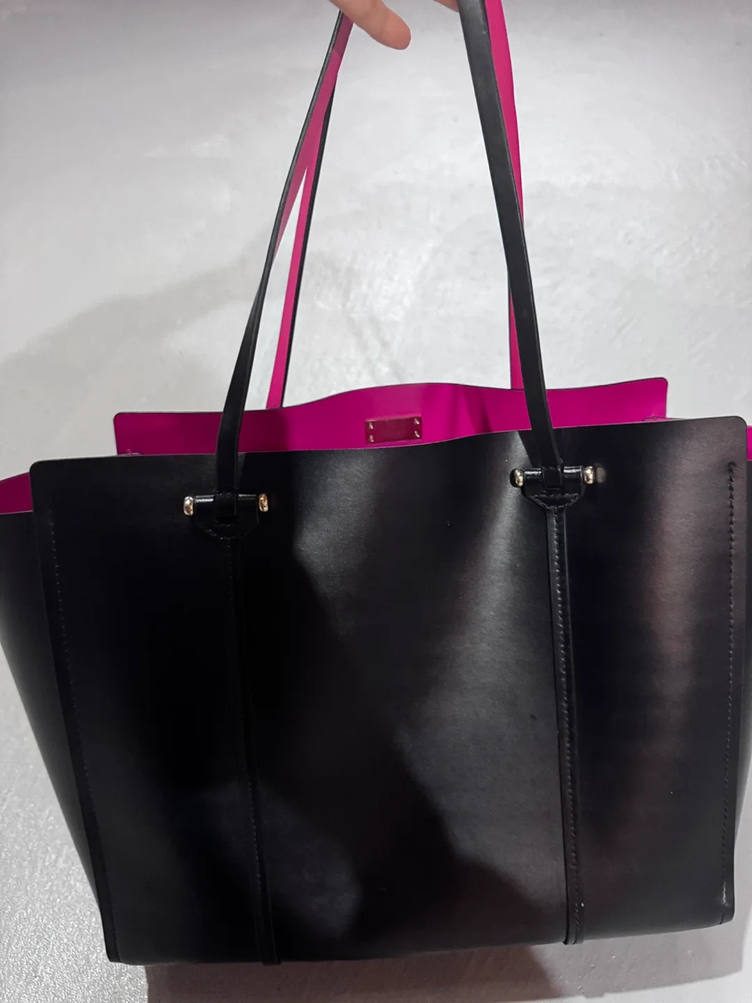 Kate Spade Black Leather Tote Bag image indicator(3)