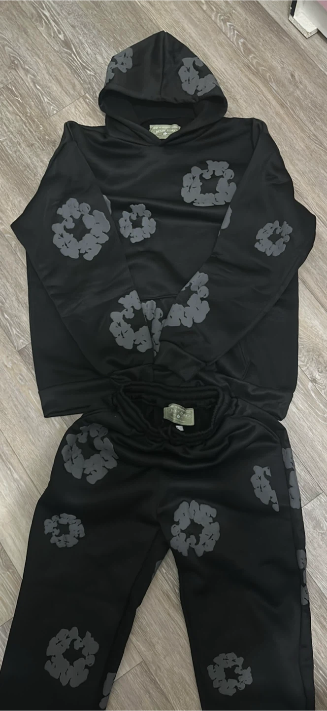 Denim Tears Black and Grey Tracksuit