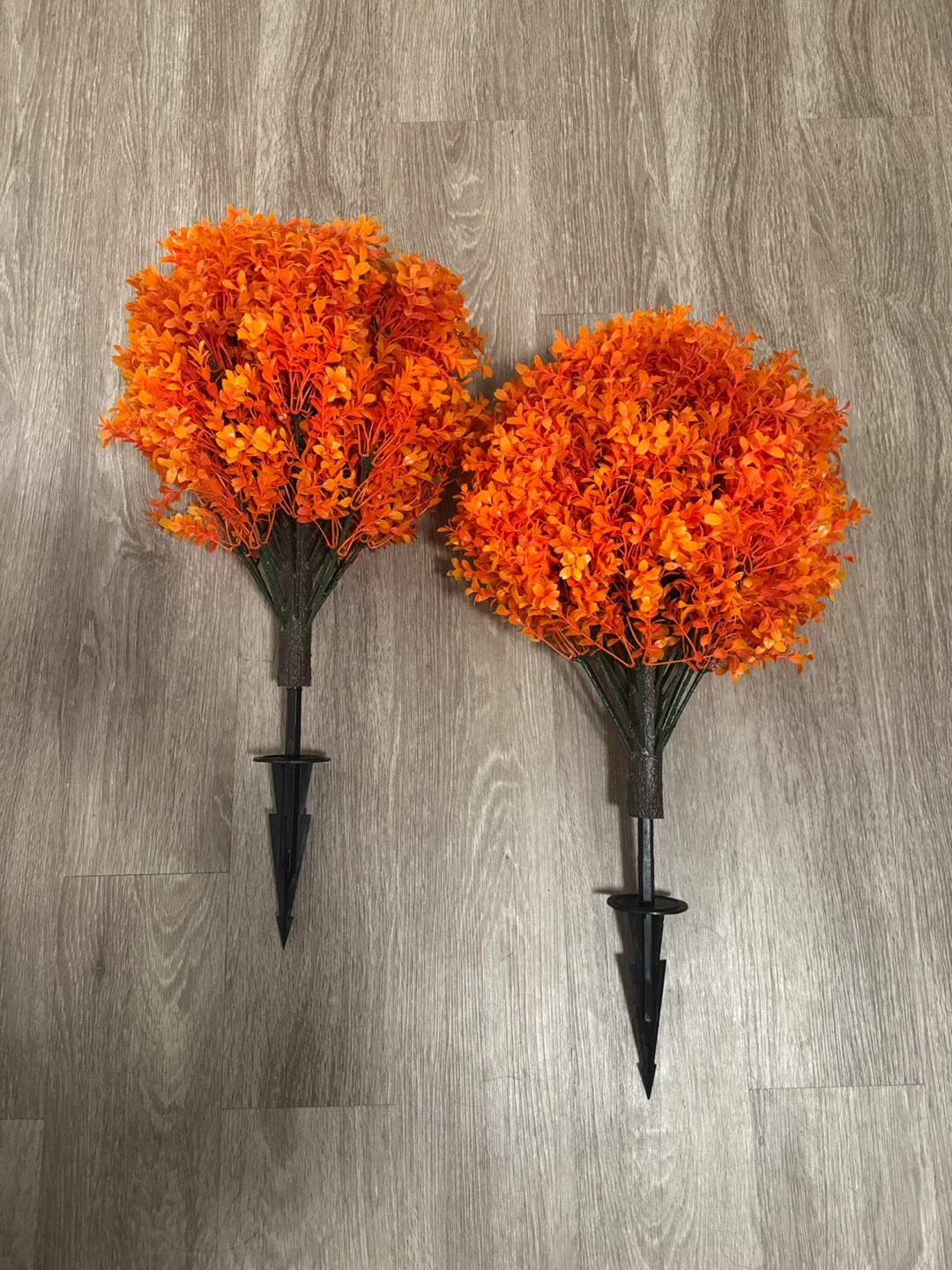 2 Artificial Topiary Trees - Orange image indicator(7)