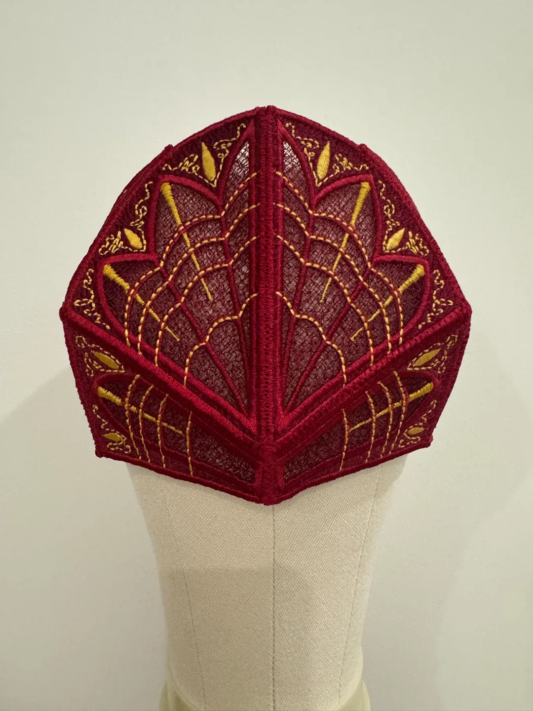 Phantomasy Rose Window Embroidered Face Mask thumbnail