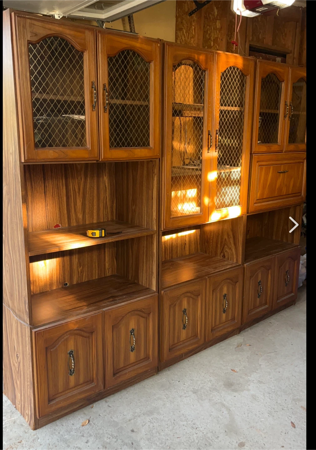 Vintage Wood Wall Unit - 3 pieces - photo 2