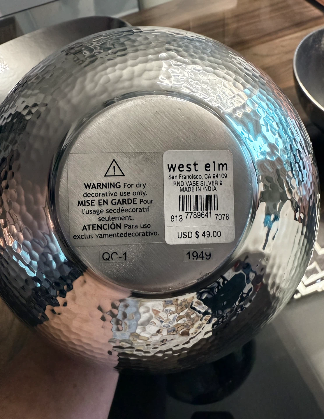 ‼️West Elm decorative bowl, platter and vase - photo 4