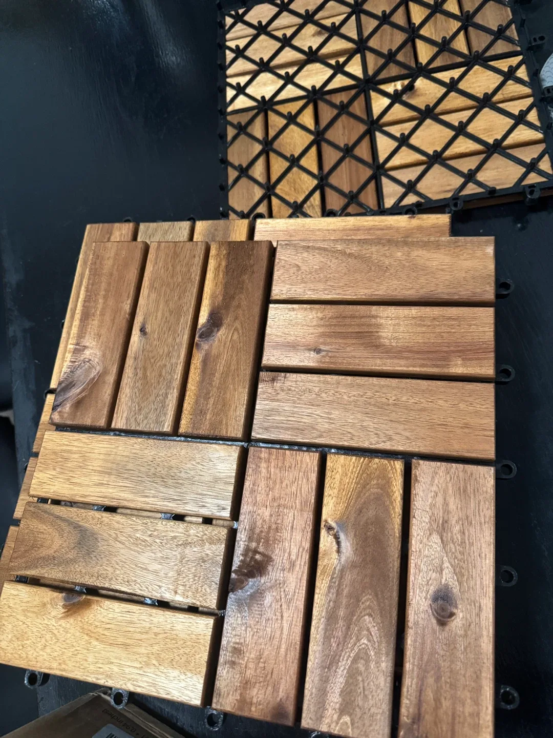 Outdoor Wood Deck Tiles - 12"x12" - 9 pcs image indicator(4)