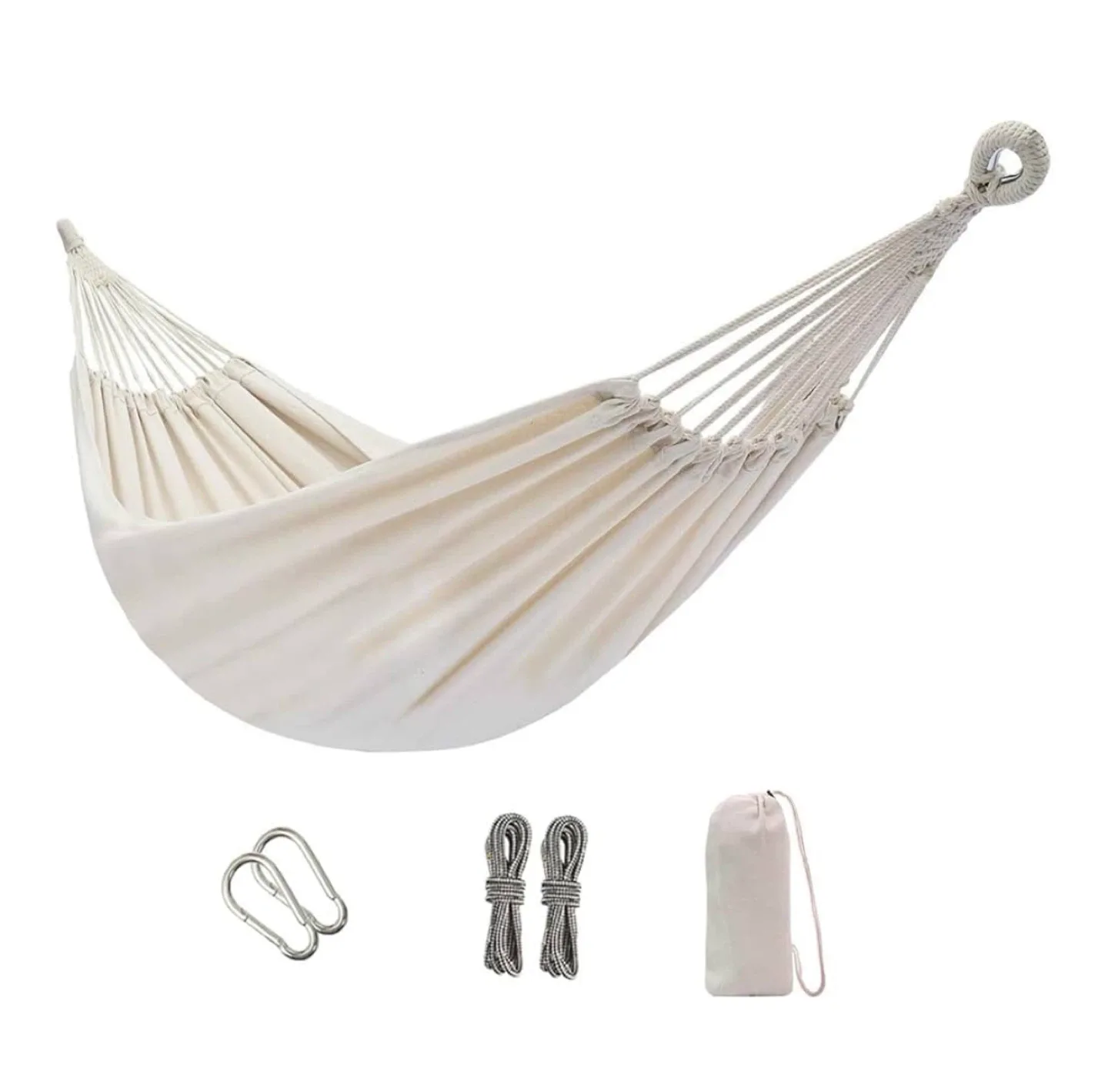 Brand New Comfortable Beige Hammock with Accessories thumbnail